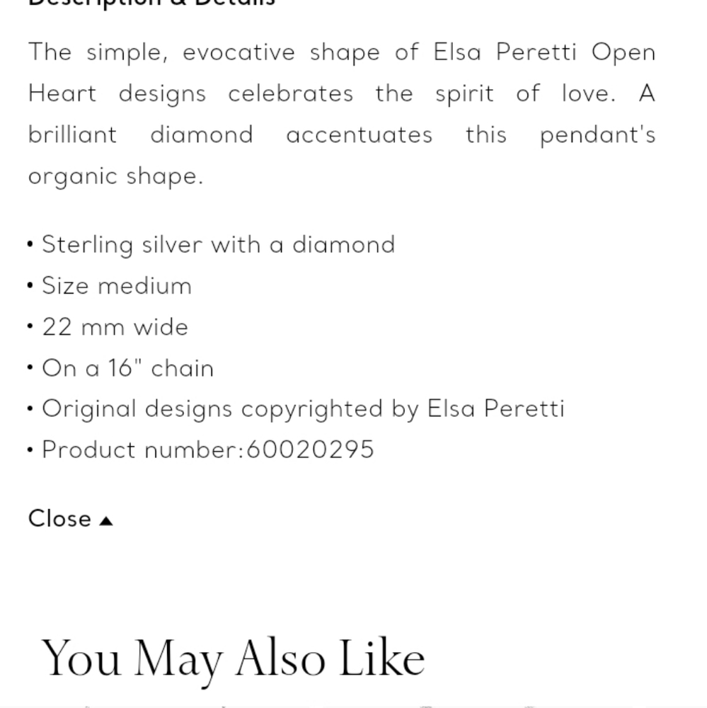 Tiffany & Co. Elsa Peretti Open Heart necklace - Picture 6 of 6